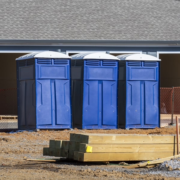 is there a specific order in which to place multiple porta potties in St Charles Iowa